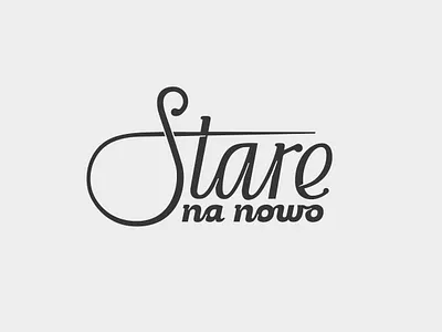 Stare na nowo branding calligraphy design icon logo typography vector