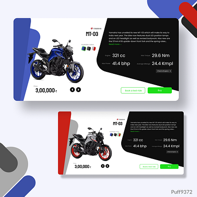 A clean Interface for bikes | Bikes UI bikes bikeshop design ecommerce ecommerce app figma illustration illustrator interface moterbikes simple typography ui uiux userinterface ux website yamaha