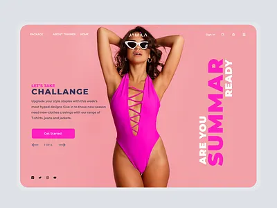 Fitness Trainer Landing Page Header - Rebound concept fitness header landing page rebound trainer