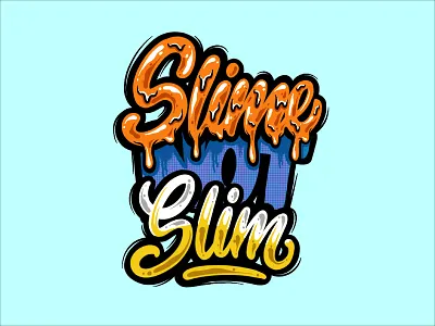 Slime NOT Slime art branding calligraphy calligraphy font drippy graffiti lettering logo logotype slime typography vector