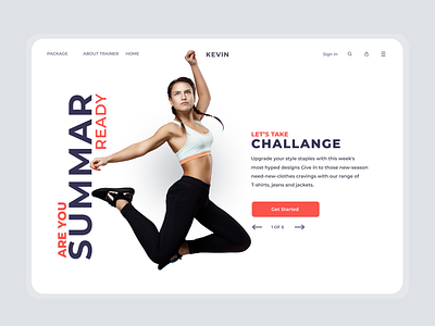 Fitness Landing Page design fitness header header design header exploration header explore landing page landing page ui ui