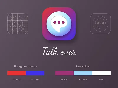 An app icon design app app design branding chat dailyui dailyuichallenge icon identity illustration interface logo logo design logodesign message messenger pohil product design typography ui valeriya pohil