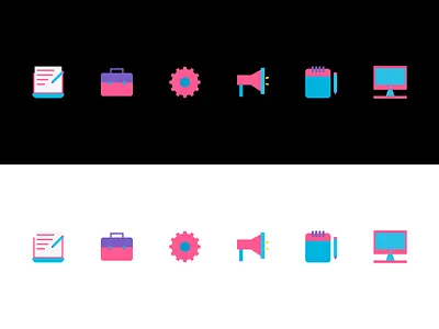 New Icons affinity designer flat design icon design icon set iconography icons pink red