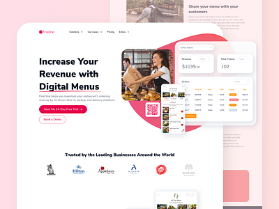 Homepage food food app landing landingpage menu design saas saas app saas landing page saas website ui ui ux uiux web web design webdesign website website design