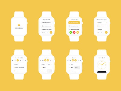 Freebie Apple Watch iOS Collection (Alaram UI Kit) adobe apple apple design apple watch creative design design free freebie freebies ios ios app ios app design minimal minimalism minimalist minimalistic ui ux ui ux design