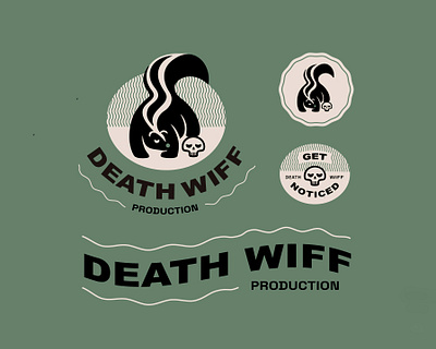 Death Wiff logosystem concept design doodle for fun illustration skunk typography vector