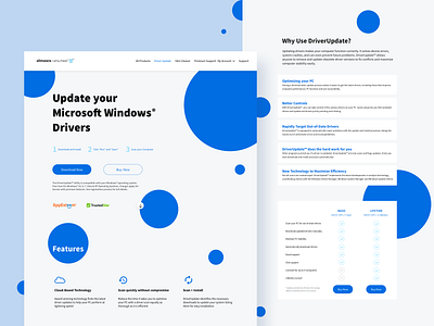 DriverUpdate landing page clear design landing page landing page design portfolio ui ux ui web web design website