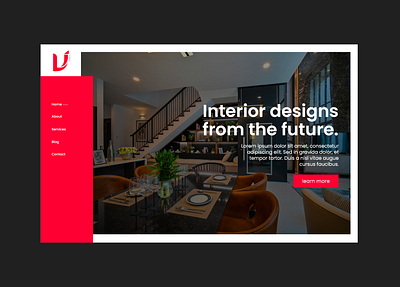 Creative UI design for interior design website