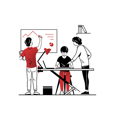 Study Support design flat illustration minimal vector