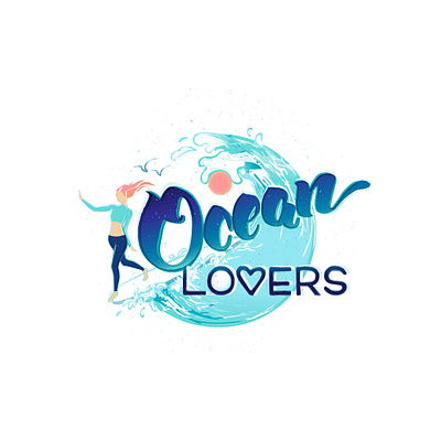 Ocean Lovers branding illustration brand identity brand illustration branding digital illustration illustration illustration art illustration design logo illustration ocean ocean art ocean illustration ocean logo surf surf art surfing vector vector illustration wave logo waves website illustration