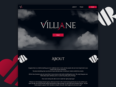 Villiane - RPG Landing Page adobe xd app clean design clean ui dailyui dark ui design desktop fantasy game illustration landing page minimal mmo rpg ui ux web design