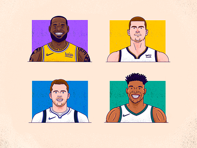 NBA all-star 2021. 2d art allstars best character design characterdesign characters colors creative creativity design faces illustration illustrator nba people sport sports sports design uidesign