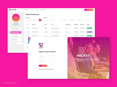 Racket - Task Management App minimal task task list task management tasks