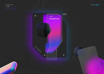 Futuristic Cyberpunk Graphics - Glass Effect Design clean cool cyberpunk dark mode futuristic gradient lock neon colors scifi ui