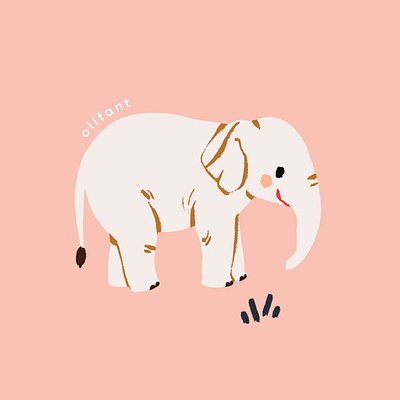 Dieren Alfabet - Olifant animal art animal drawing animal illustration animals animals illustrated baby elephant baby shower children childrens illustration cute elephant dieren elephant drawing elephant illustration elephant painting illustratie kids illustration olifant pink elephant safari animal savanna