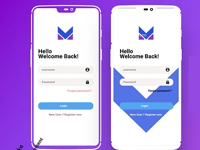 Login page with two design design icon ui ux web