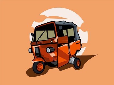 Traditional Bajaj asia bajaj city illustration taxi thailand traditional transport transportation travel urban vehicle