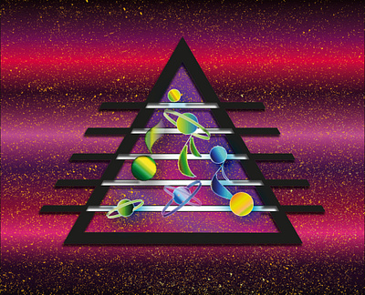 Music is a space of feelings.Triangl adobe illustrator adobe photoshop music notes planets space triangle