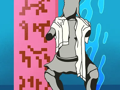 Khmer colorful illustration khmer pixelart