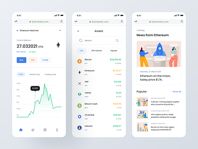 Cryptocurrency Mobile Responsive bitcoin bitcoins blog btc crypto crypto wallet cryptocurrency currency dashboard eth ethereum investment list ltc mobile mobile app mobile design nft transaction wallet