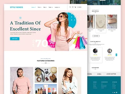 E-Commerce Landing Page Design e commerce ecommerce app ecommerce design ecommerce website eshop fashion homepagedesign landing page minimal online shop tranding typography ui design uiux web design web ui website