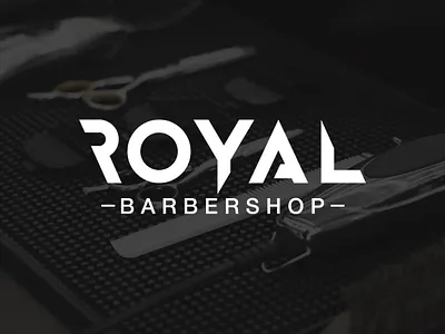 Barbershop ROYAL barbershop barbershop logo branding design logo logo design logotype