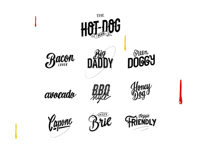 The hot-dog man lettering brandidentity calligraphy handlettering handmade hot dog lettering typo typography