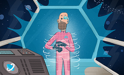 Robots - Space Man 2d animation animation clip design illustration video