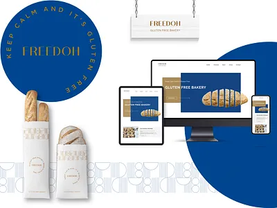 Brand Identity for FreeDoh Bakery branding design illustration logo packaging pattern website