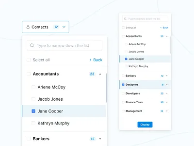 Multi-select Dropdown Concept concept desktop drawer dropdown dropdown ui dropdowns search select select user type ui