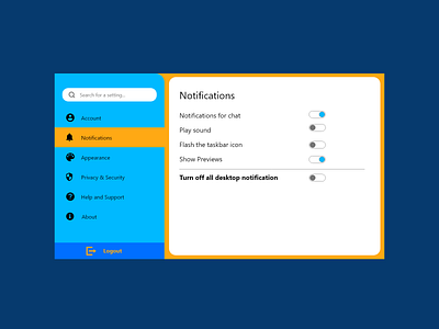 DailyUI::007 Settings #DailyUI design ui