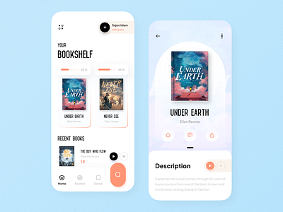 eBook Mobile App app interface minimal mobile mobile app mobile apps mobile ui mobileapp mobileappdesign ui ui design uiux ux ux ui design