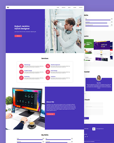 RJ bootstrap css graphic design html5 responsive seo template ui ux web development webdesign