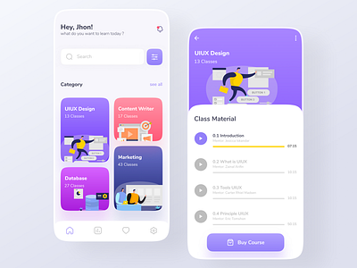 Course UI for mobile concept course app courses courses ui mobile mobile app mobile app design mobile design ui ui concept ux