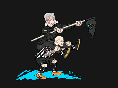 Premier League Jousting - Part 1 ⚽️ 2d adobe artist character character design claudio barreiro digital art draw drawing football goallounge tv illustration illustrations newcastle united premier league procreate soccer social media sport sports