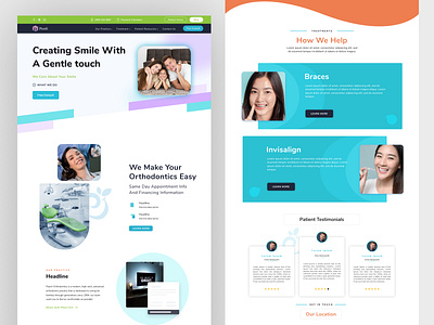 Dental Landing Page dental home page design landing page design ui design webdesign