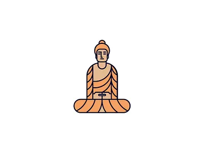 Buddha design graphic icon logo logomark logomodernism mark shapeology shapes vector