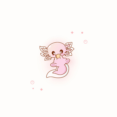 Axolotl adorable amphibian animal cartoon character characterdesign cute cute animal fun kawaii ocean salamander sea sweet