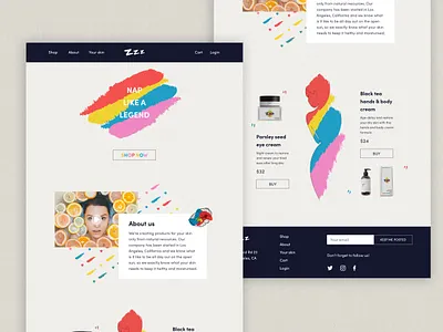 ZZZ brand design brandidentity branding design landing page landing page design landingpage ui ux visual design visual identity web webdesign
