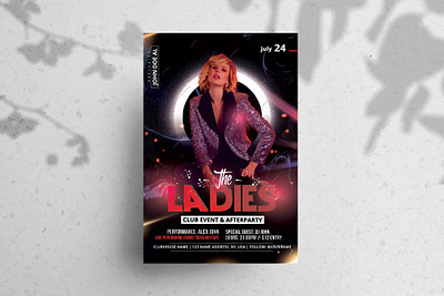 The Ladies Party Free PSD Flyer Template club event flyer free flyer free psd flyers psd template vibe