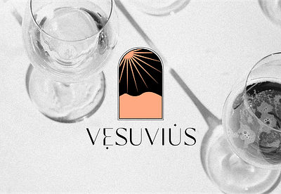 Vesuvius brand identity branding branding concept elegant design illustrator logo photoshop vector wine