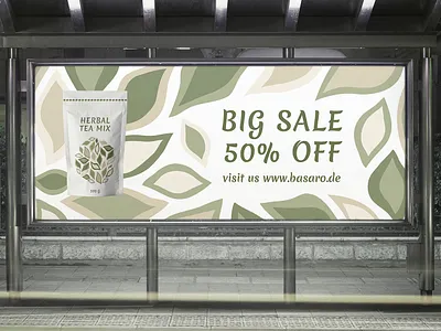 Banner Design Herbal Tea Mix banner banner design banners creative creativity design designer graphic design minimal modern package packaging typography