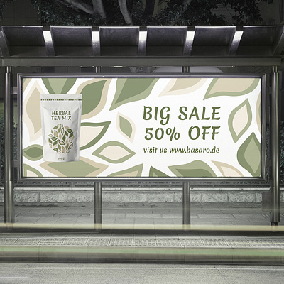 Banner Design Herbal Tea Mix banner banner design banners creative creativity design designer graphic design minimal modern package packaging typography