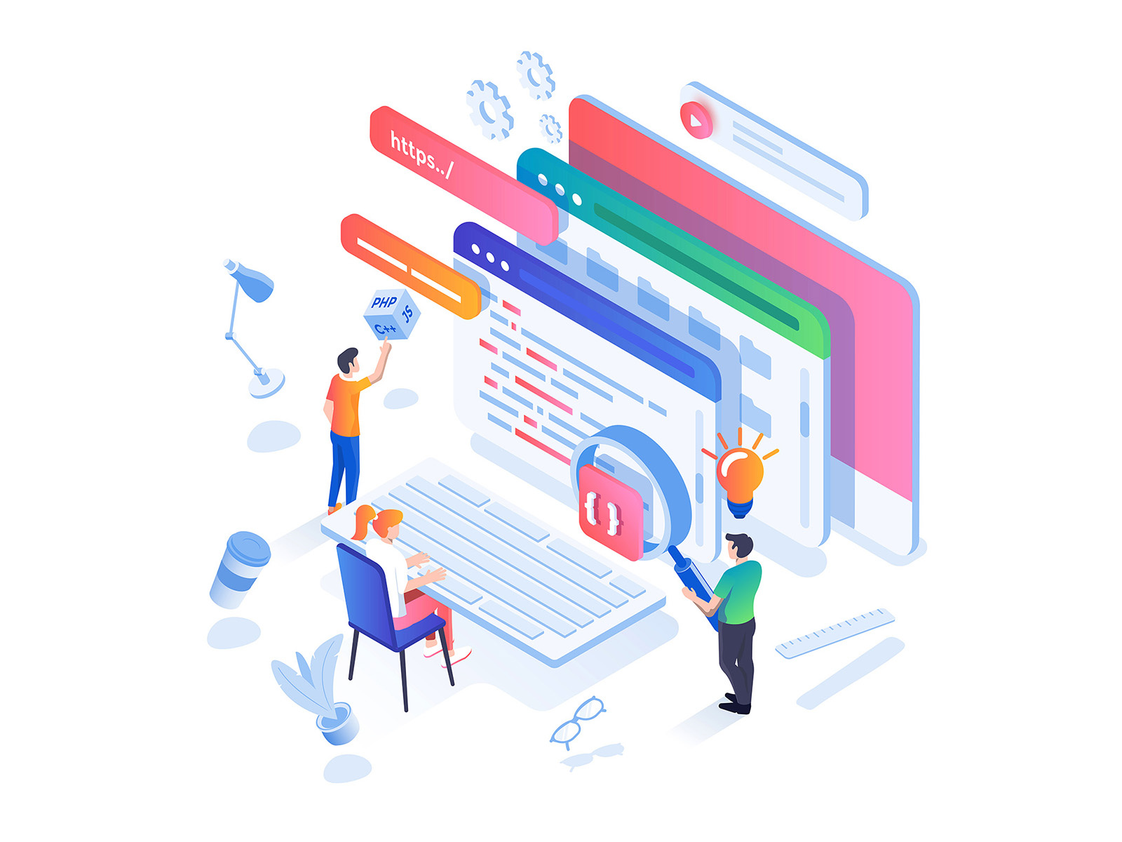 Example of Minimal Illustration Design For UI