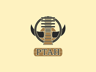 Ptah - 133/365 ancient badge branding crest djed egyptian gods horns legend myth mythology