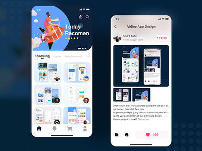 hello dribbble app ui ux