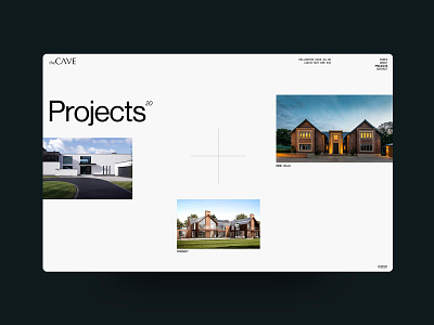 The Cave Architecture agency brutalism building design digital interactive minimal outpost ui ux web web design webdesign website