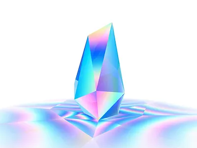 WebGL Crystal Sculpture 3d 3d animation 3d art art creative css gsap html interactive iridescent js live motion realtime three.js threejs webgl