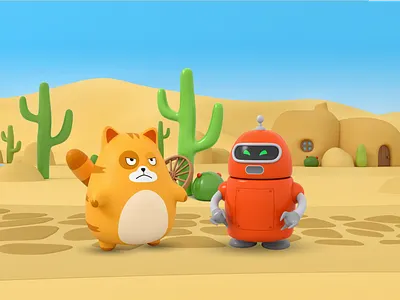 Cats vs Robots Game dessert game game art game design paladin engineering