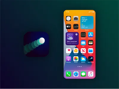 Space Pong App Icon app design flat game gameapp gamedesign icon ios iosgame iphone minimal ping pong pingpong pong ui uidesign userinterface ux uxdesign uxui